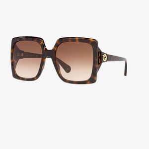 Gucci oversized Tortoise Sunglasses